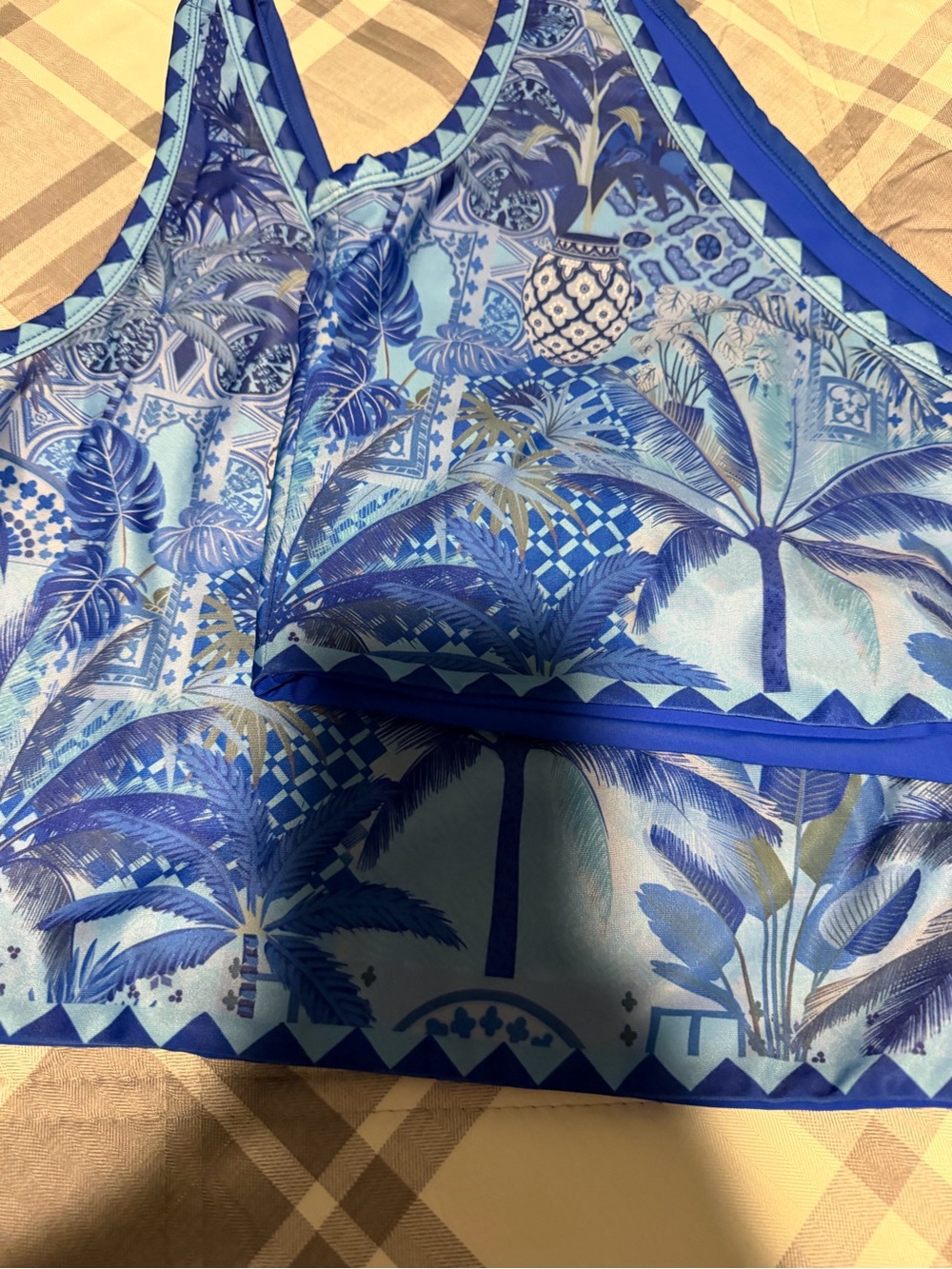 Baiia three piece blue wrap swimsuit